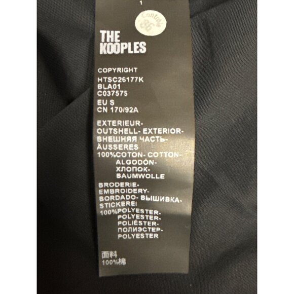 The Kooples Men's Shirt Skull Logo Black Short Sleeve Tee T-Shirt Small NWT - Picture 9 of 10